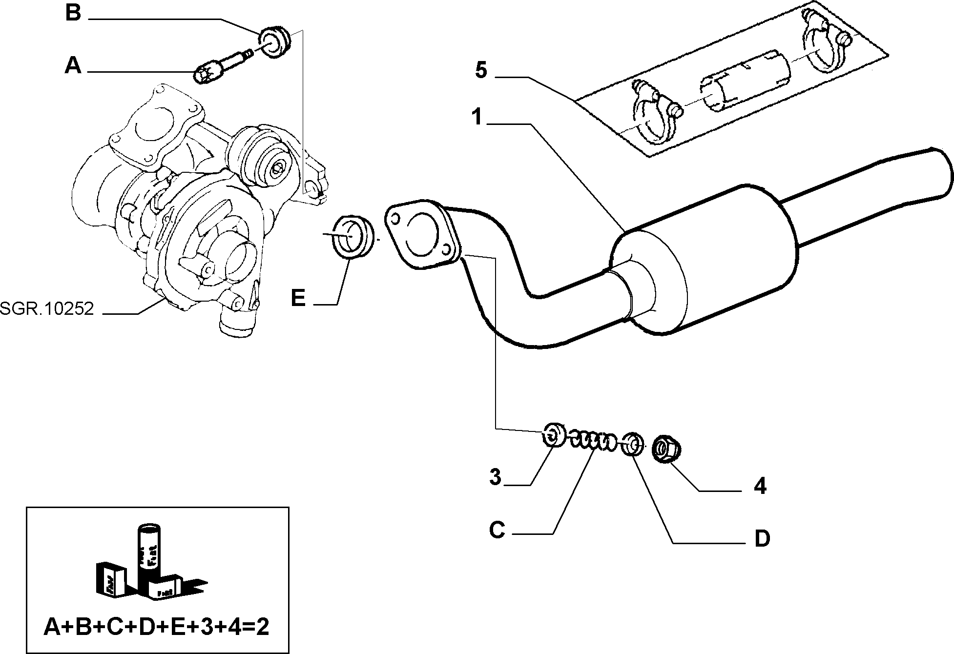 CITROËN/PEUGEOT 9456105580 - Соединительные элементы, система выпуска unicars.by