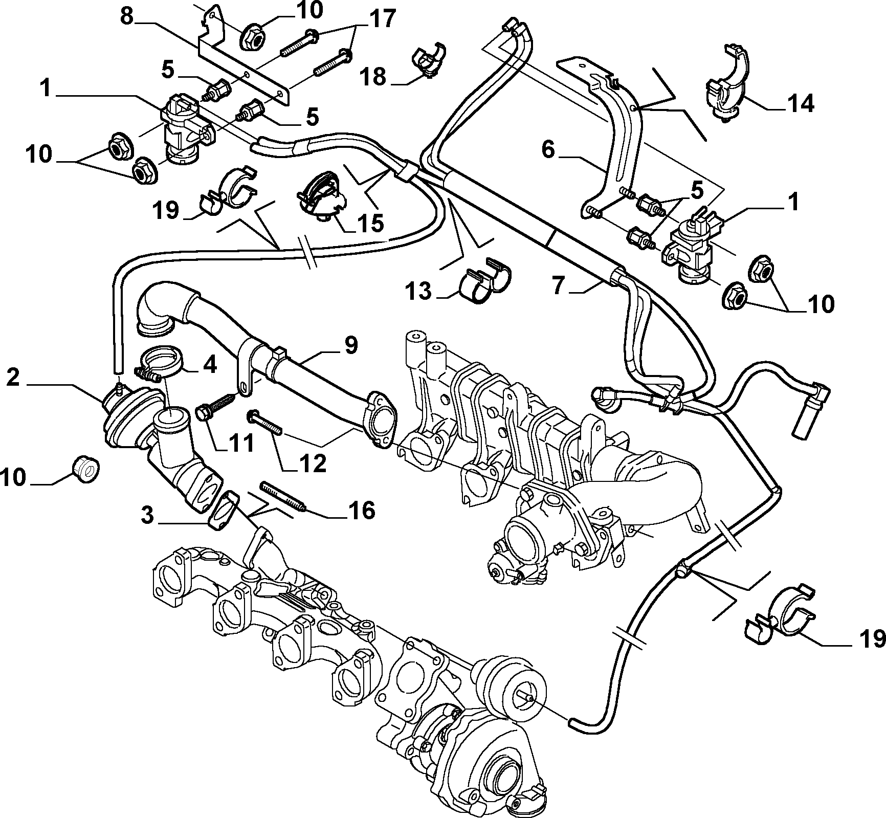 Alfarome/Fiat/Lanci 9635651080 - Клапан возврата ОГ unicars.by