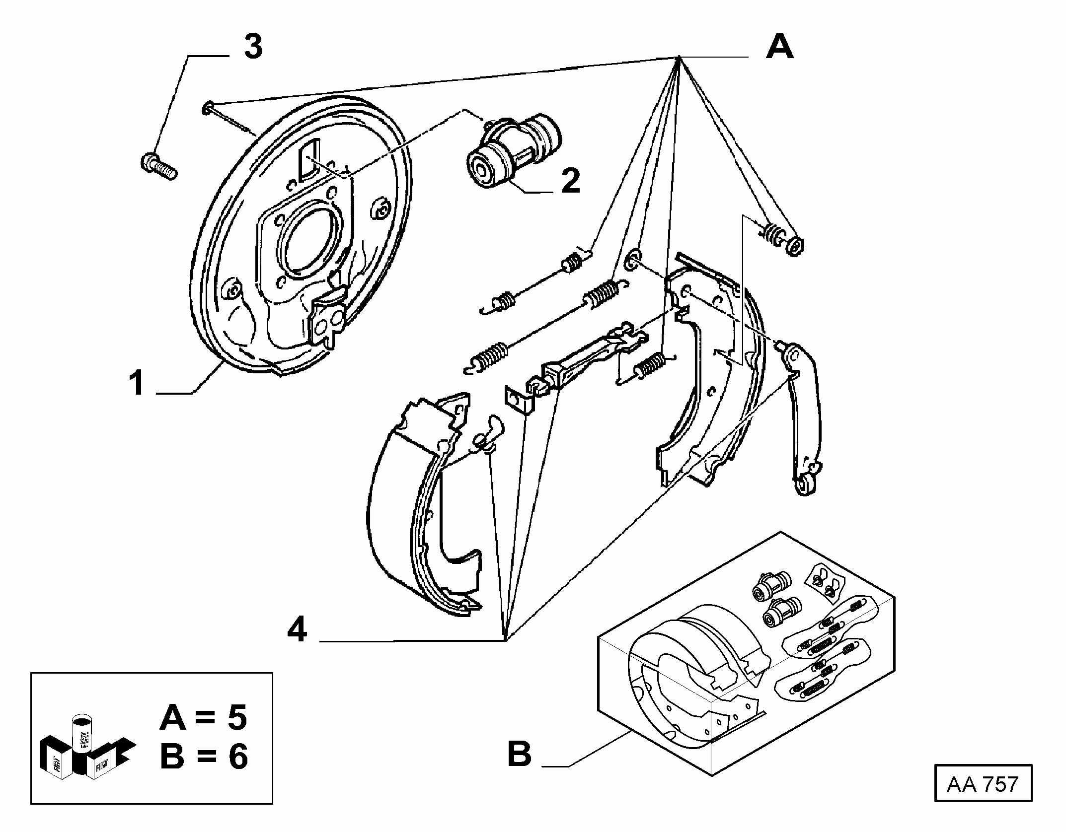 Alfarome/Fiat/Lanci 77362451 - Комплект тормозных колодок, барабанные unicars.by