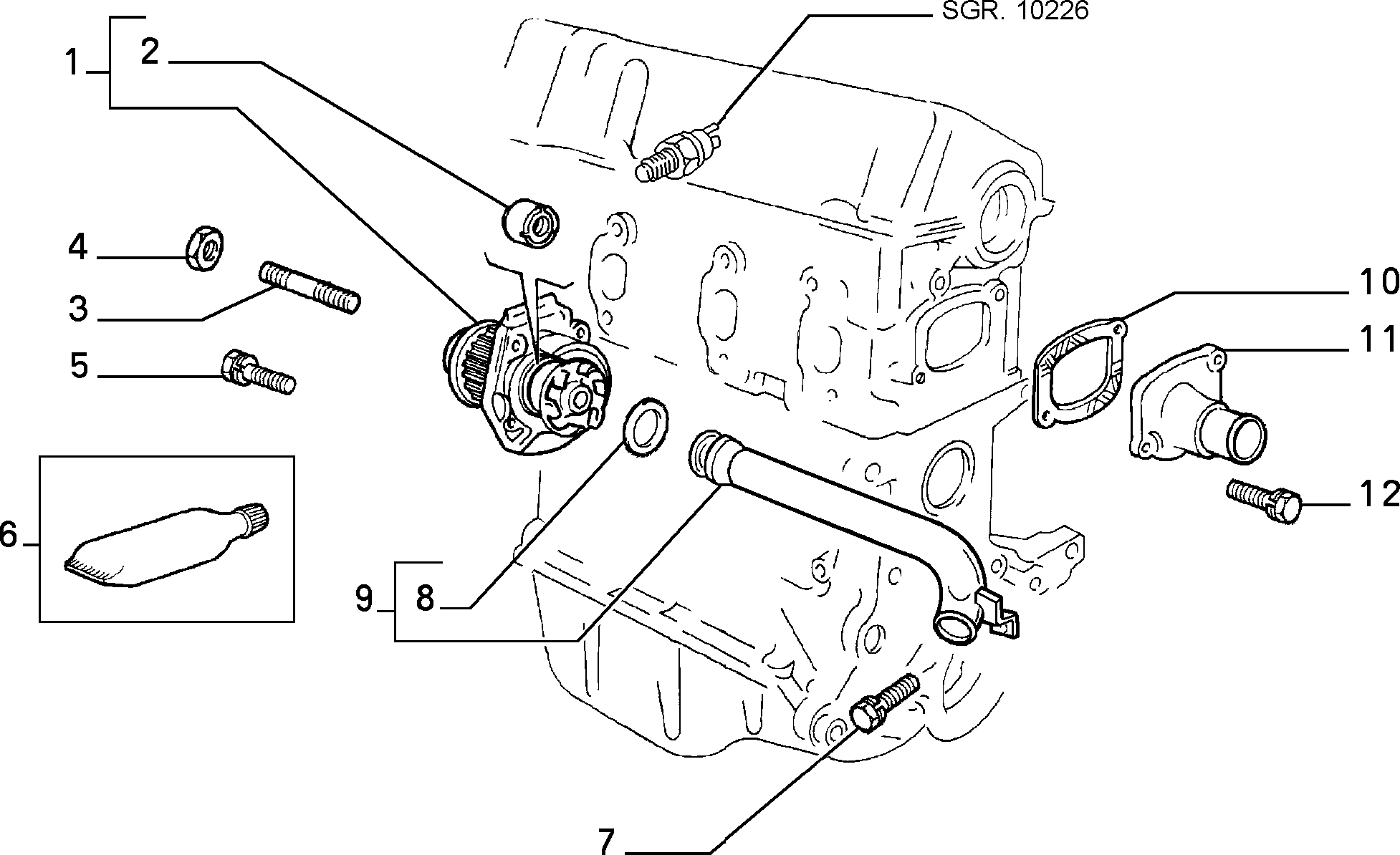 Alfa Romeo 55184080 - Водяной насос unicars.by