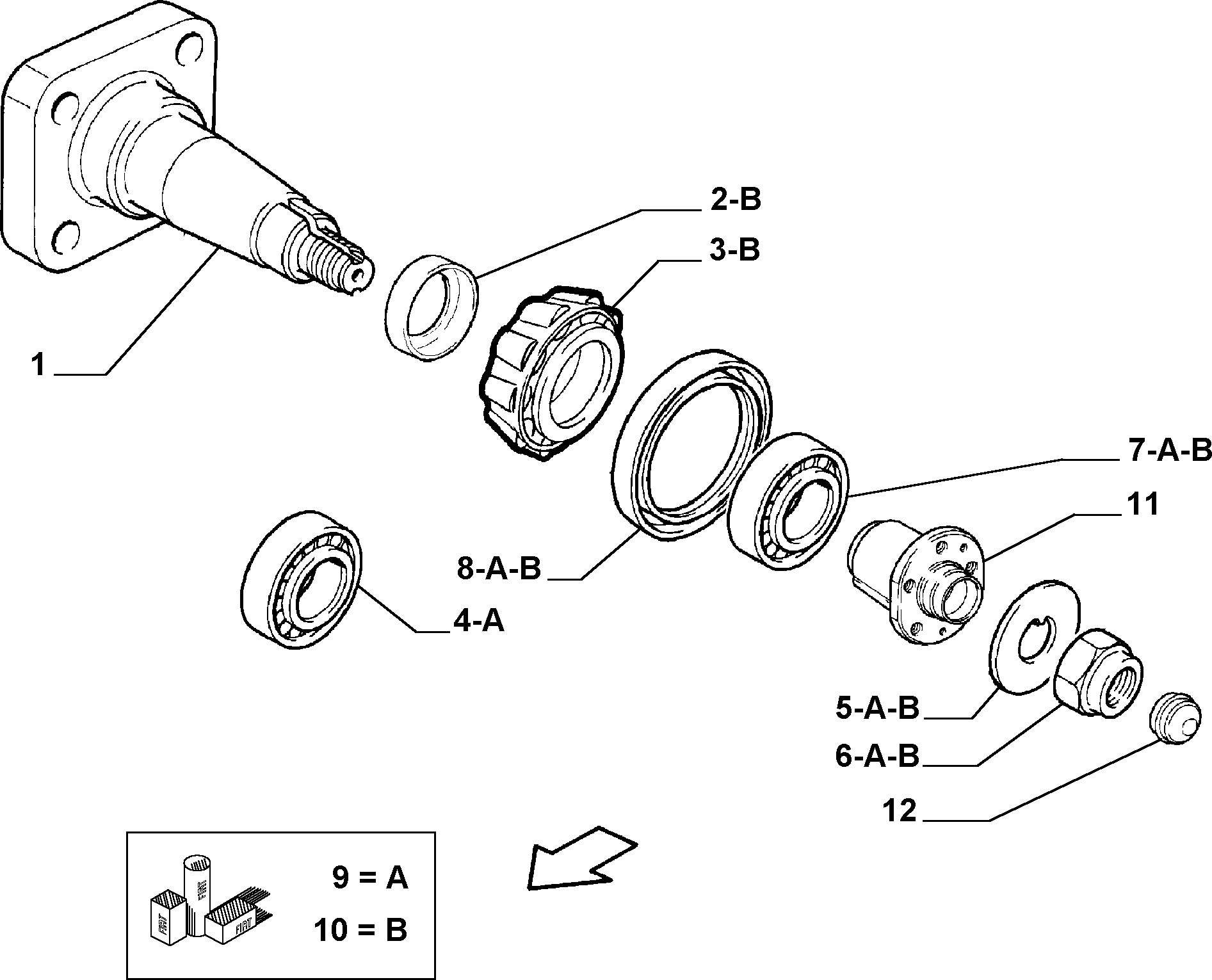 FIAT 4179463 - Комплект подшипника ступицы колеса unicars.by