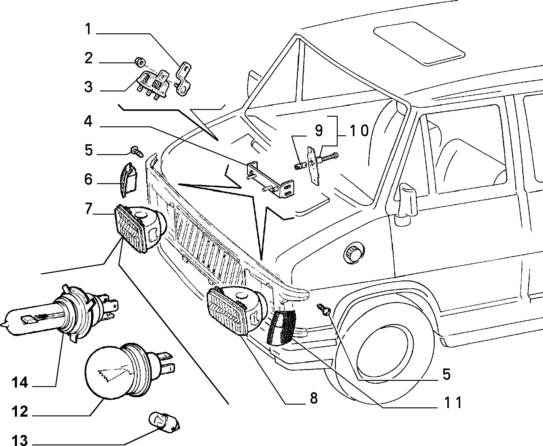 Alfa Romeo 14152090 - Лампа накаливания, основная фара unicars.by