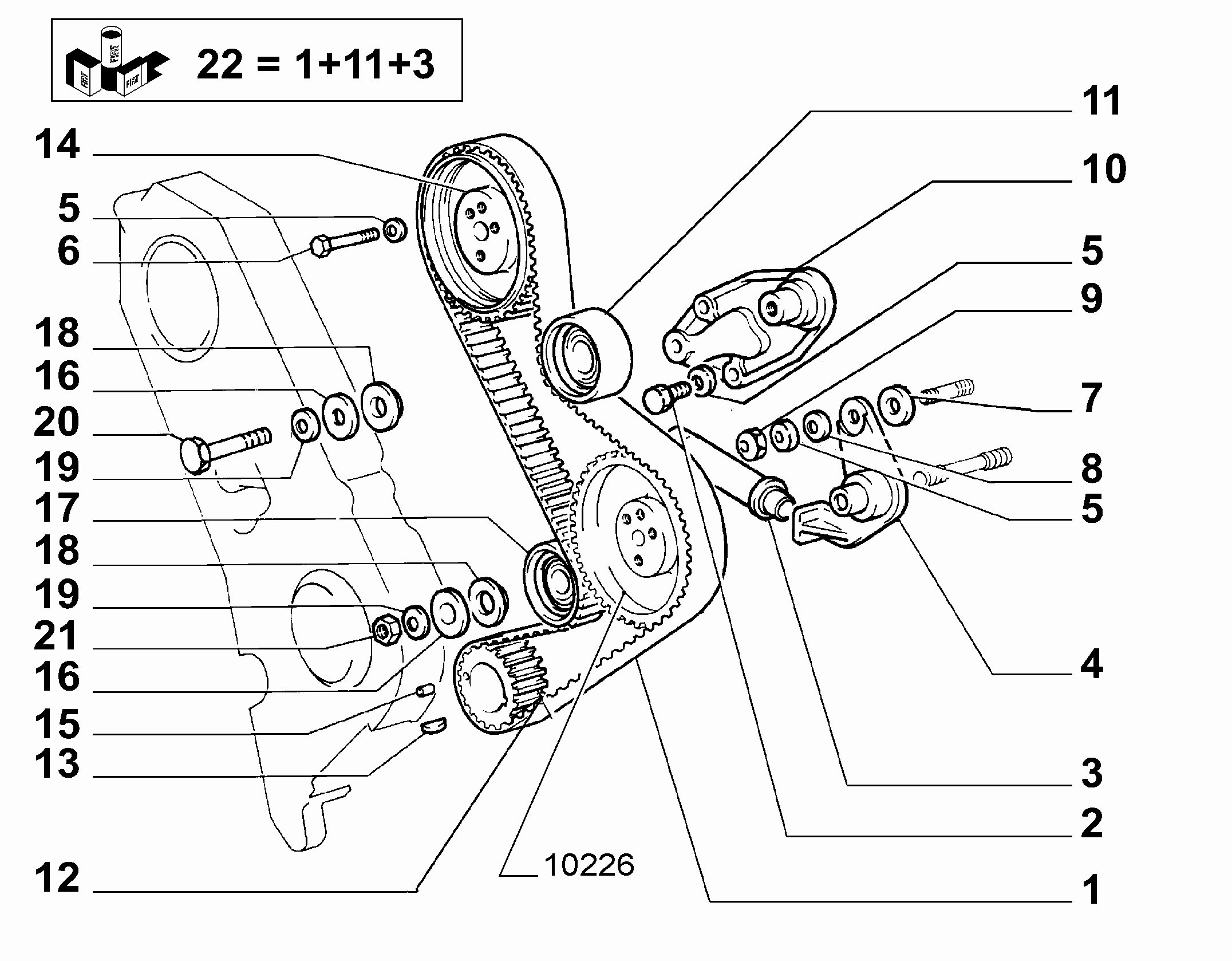 FIAT 98419390 - Зубчатый ремень ГРМ unicars.by