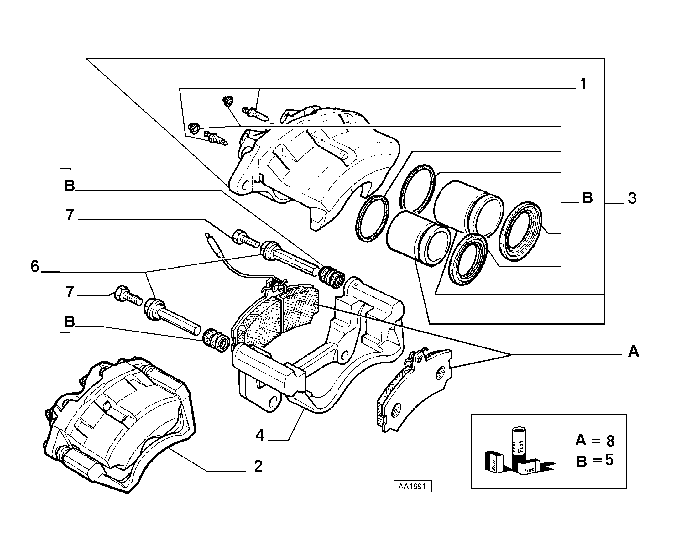 FIAT 9945810 - Тормозные колодки, дисковые, комплект unicars.by