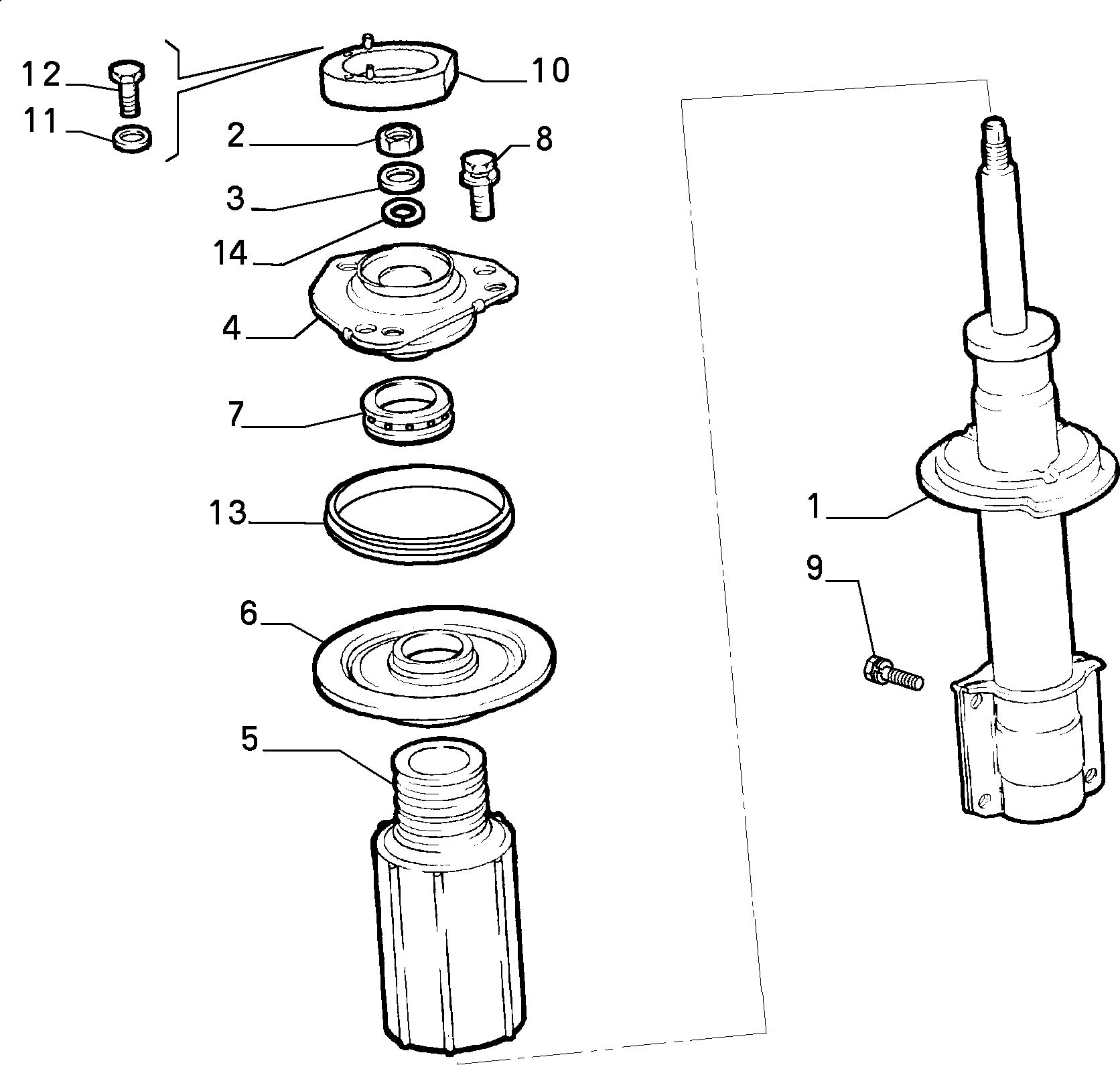 FIAT 1323166080 - Опора стойки амортизатора, подушка unicars.by