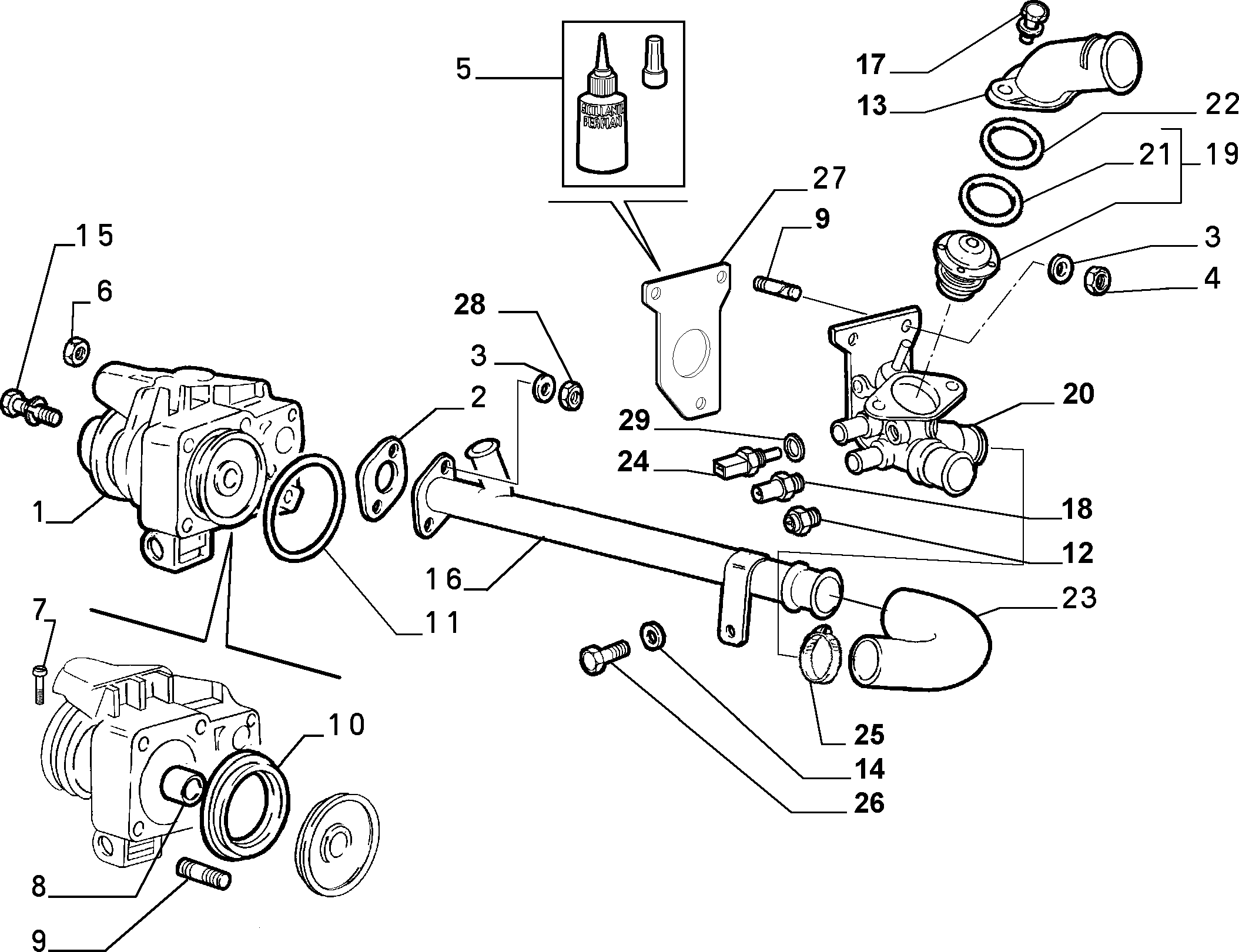 Lancia 99440717 - Водяной насос unicars.by