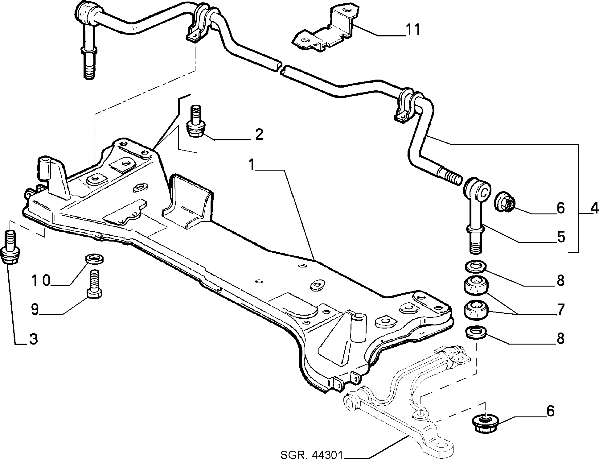 Lancia 1300720080 - Тяга / стойка, стабилизатор unicars.by