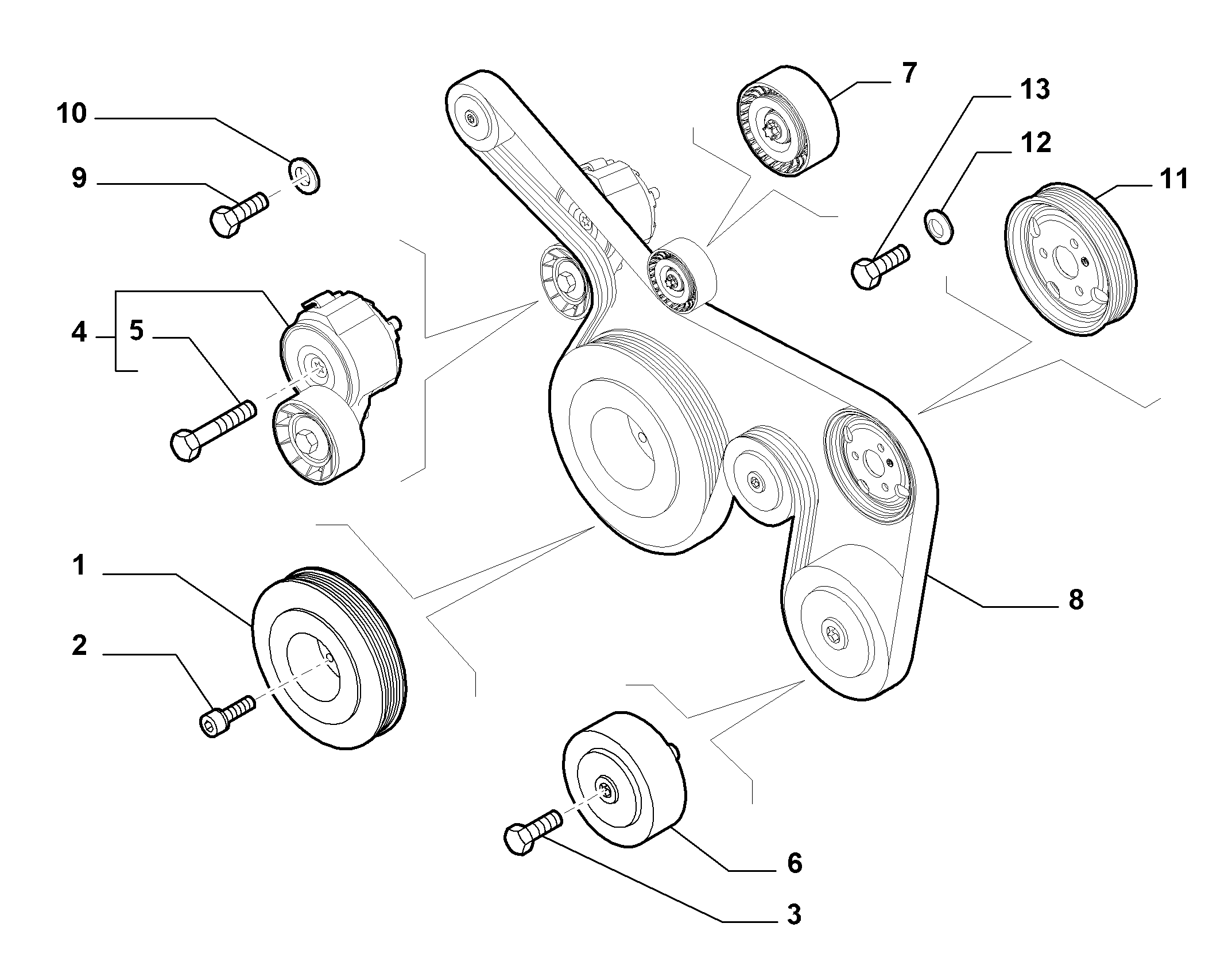 Opel 55214074 - Поликлиновой ремень unicars.by