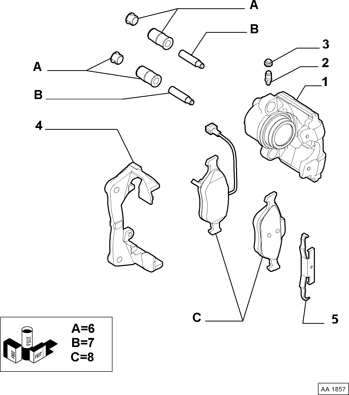 FIAT 77365309 - Тормозной суппорт unicars.by