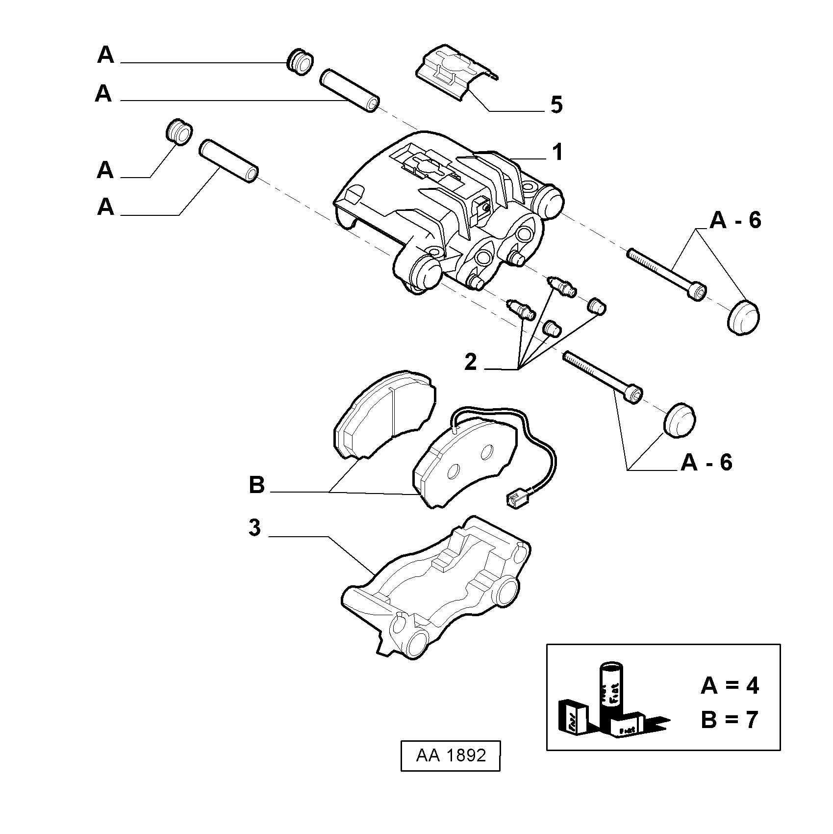 FIAT / LANCIA 77364460 - Ремкомплект, тормозной суппорт unicars.by