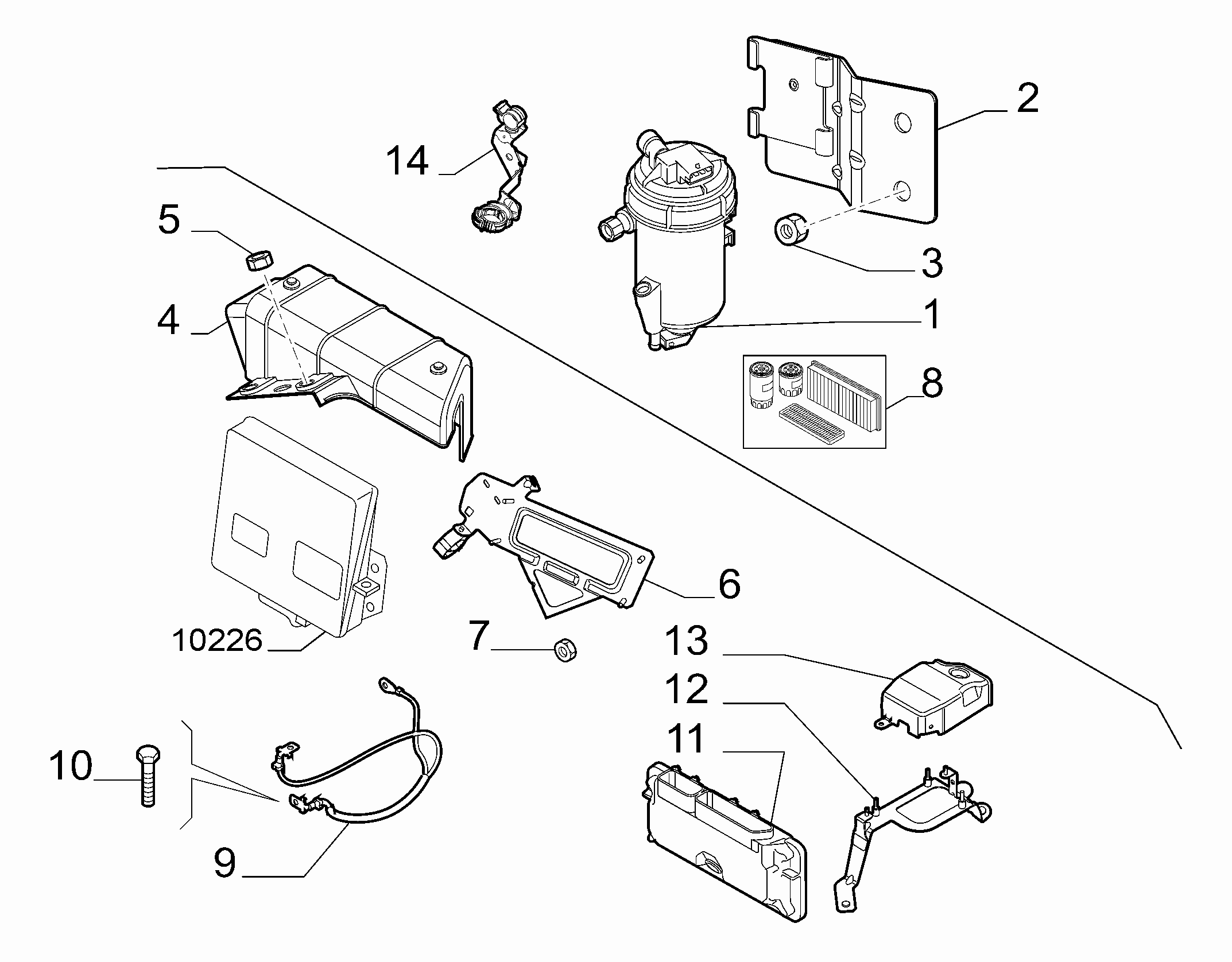 FIAT 1362977080 - Топливный фильтр unicars.by