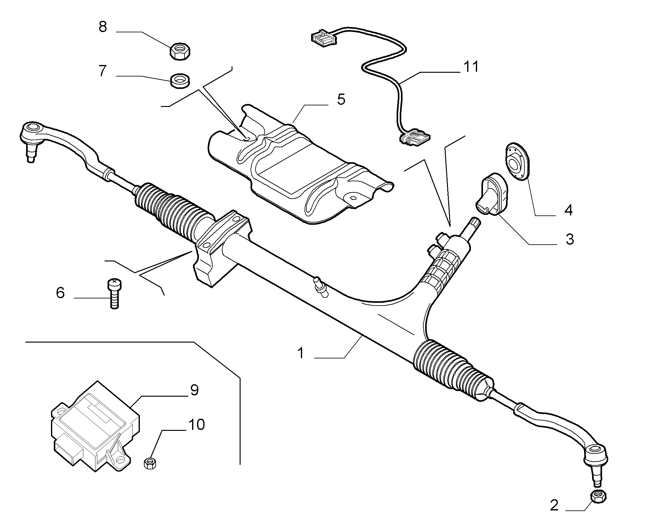 CITROËN/PEUGEOT 1345854080 - Осевой шарнир, рулевая тяга unicars.by