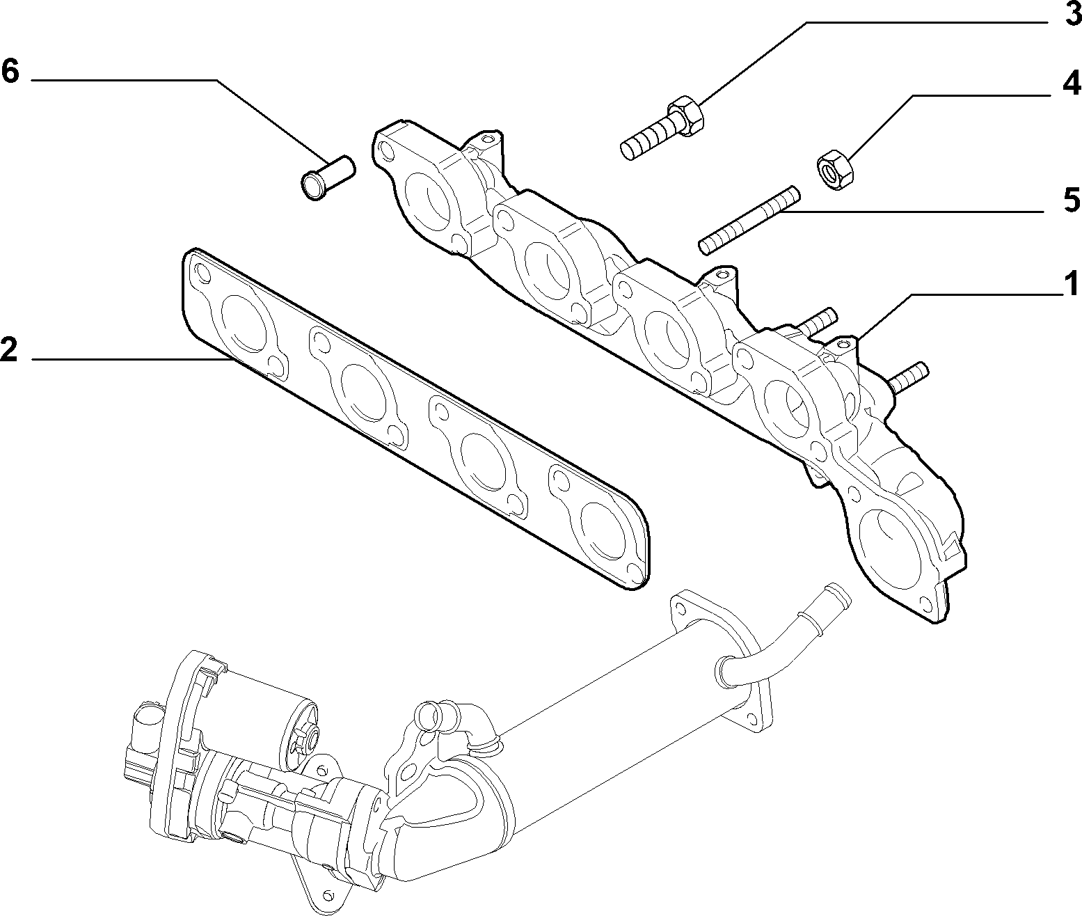 FIAT 9661331880 - Прокладка, выпускной коллектор unicars.by