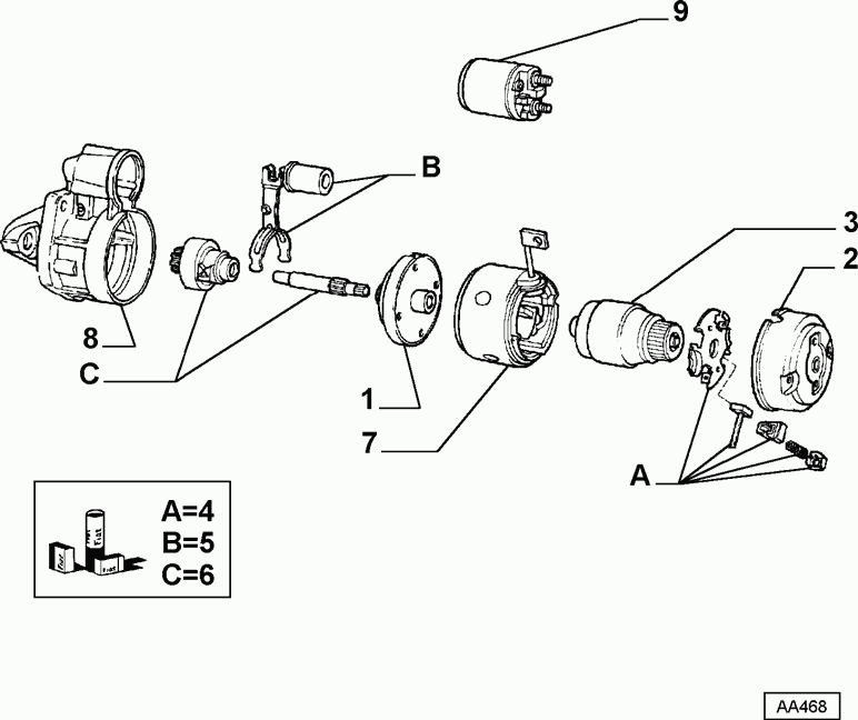 Alfa Romeo 9948135 - Ведущая шестерня, бендикс, стартер unicars.by