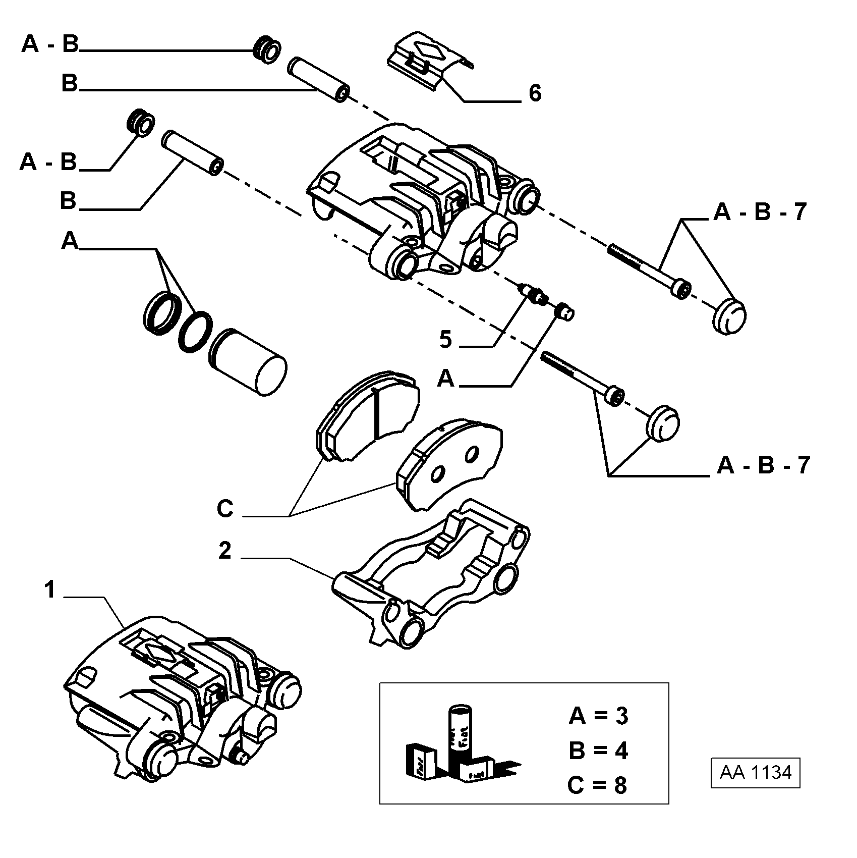 Alfarome/Fiat/Lanci 77364452 - Ремкомплект, тормозной суппорт unicars.by