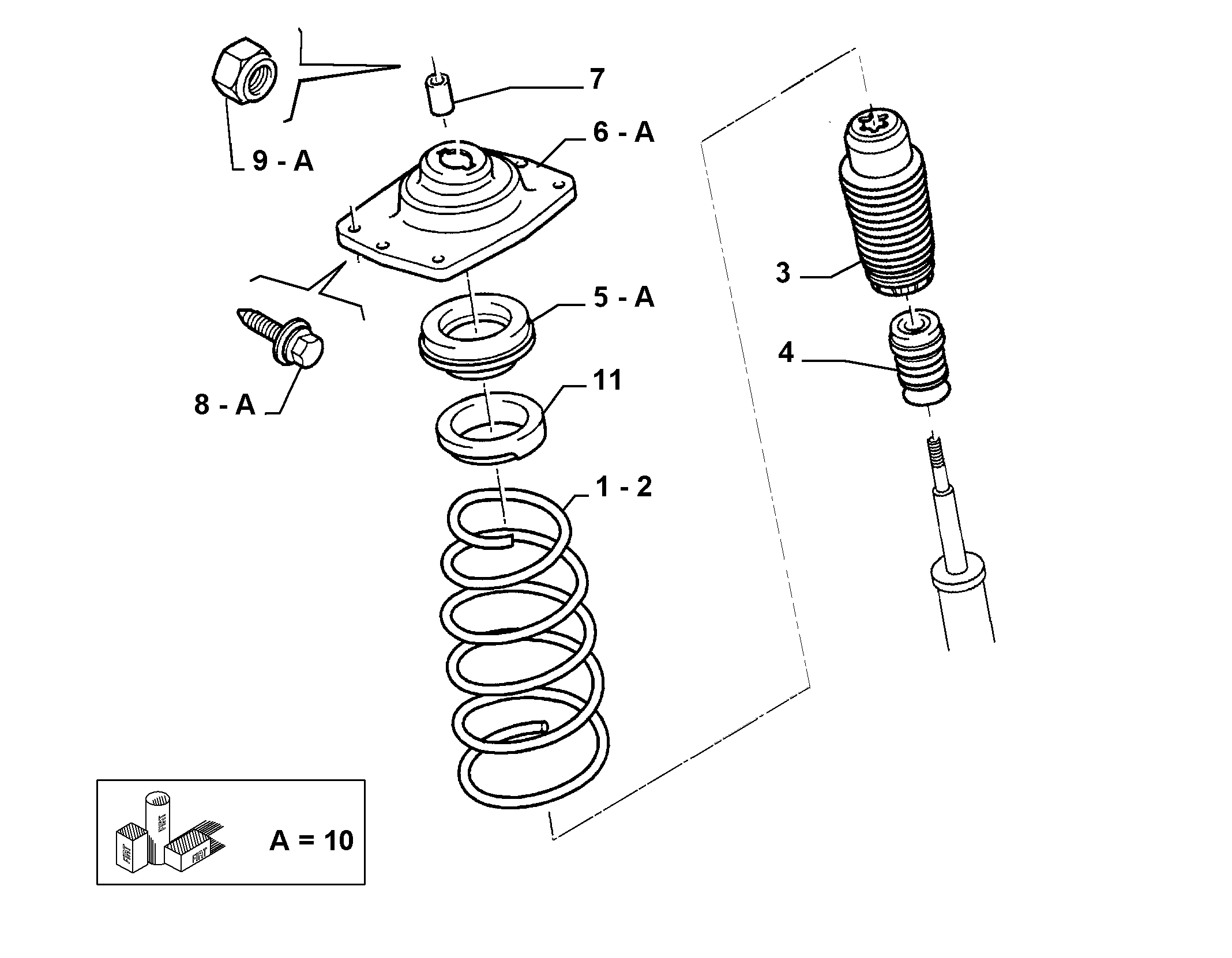 Lancia 9467562989 - Опора стойки амортизатора, подушка unicars.by