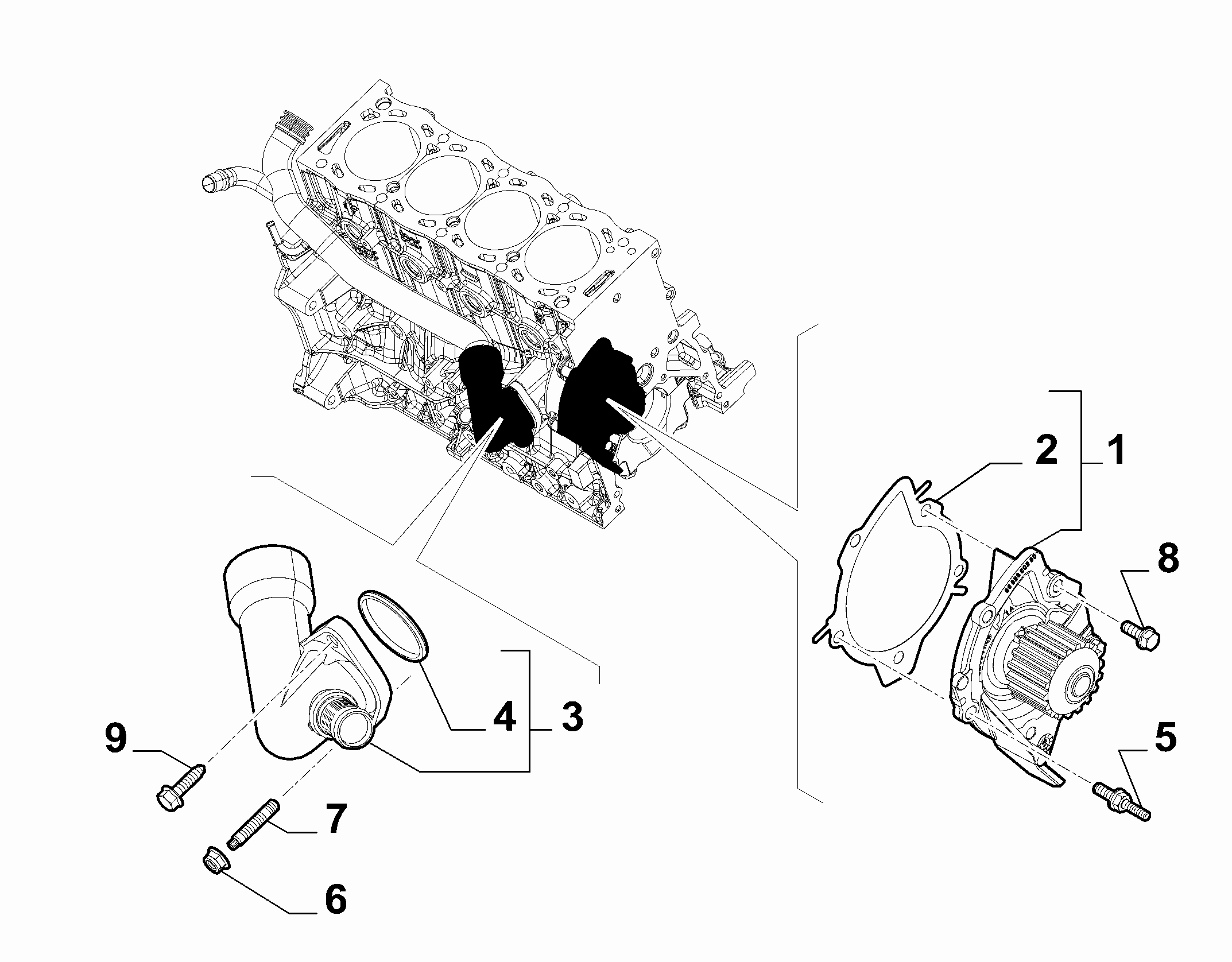 FIAT 9682360280 - Водяной насос unicars.by