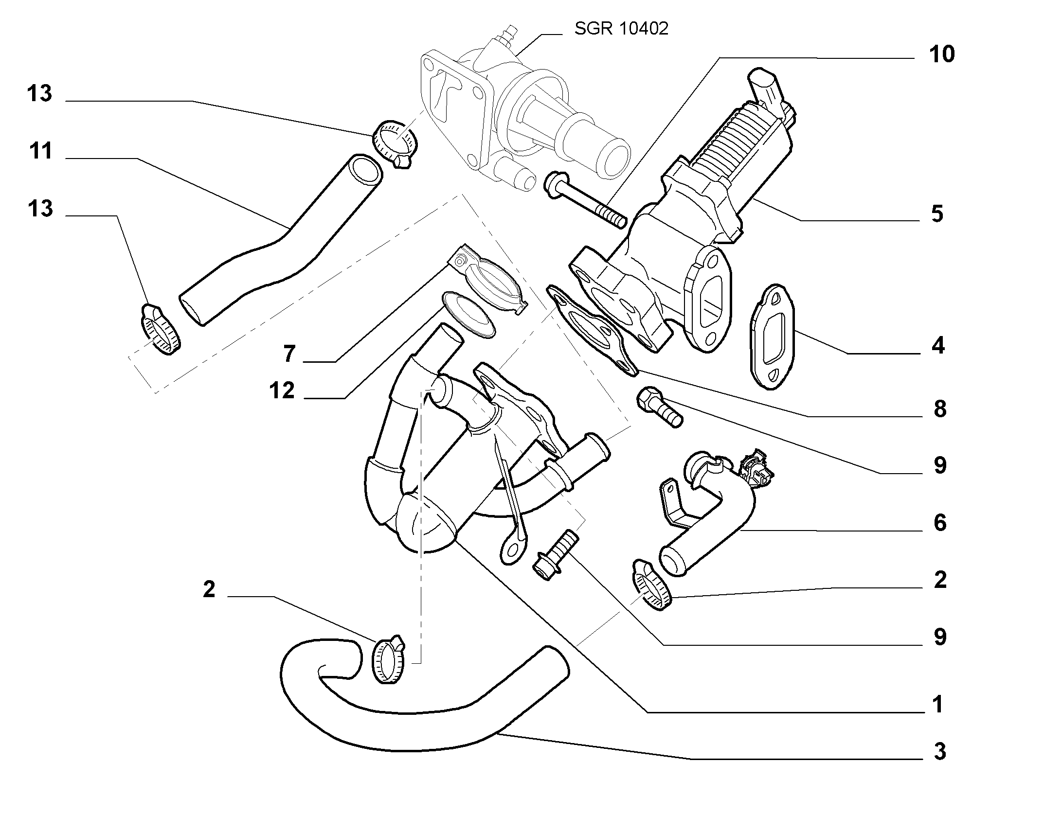 Vauxhall 55219499 - Клапан возврата ОГ unicars.by