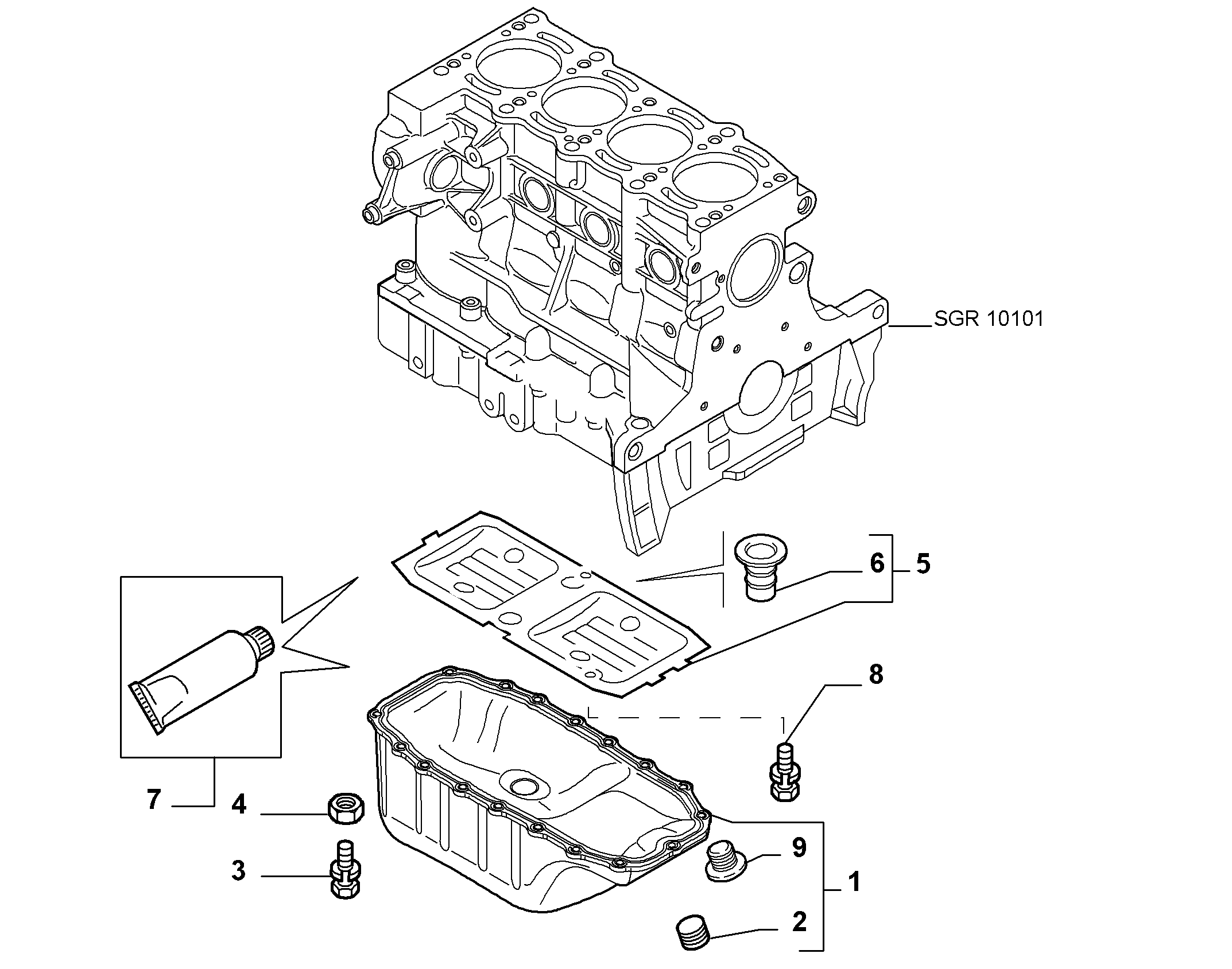 Lancia 46823509 - Резьбовая пробка, масляный поддон unicars.by