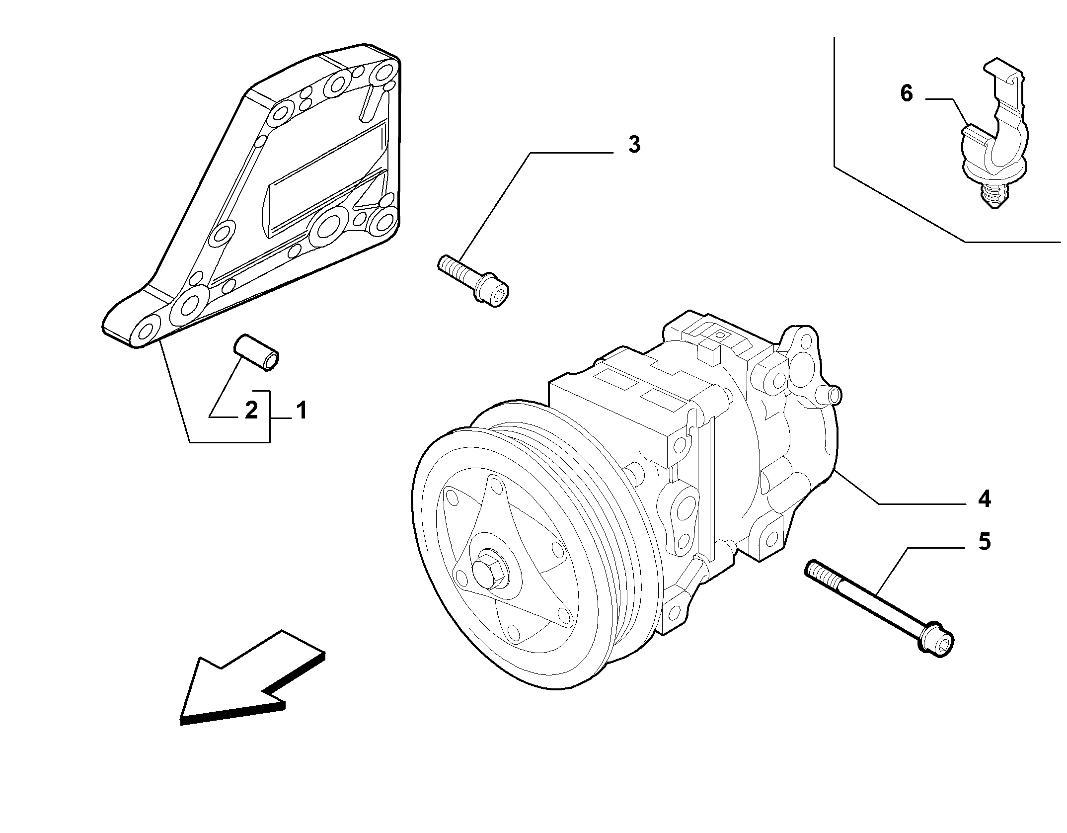 Chrysler 51893889 - Компрессор кондиционера unicars.by