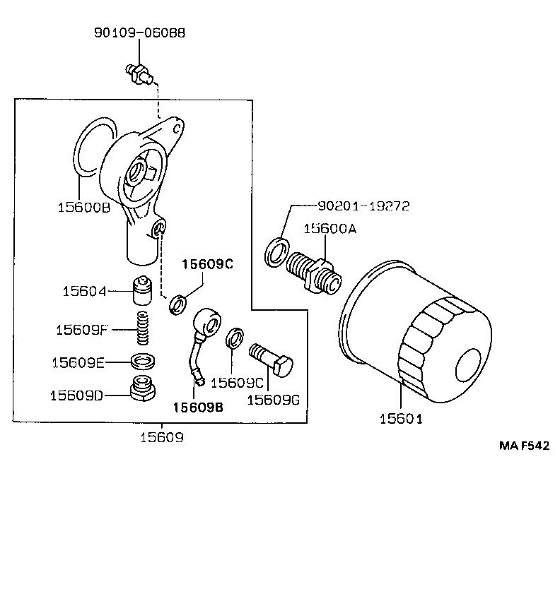 TOYOTA 9091510001 - Масляный фильтр unicars.by