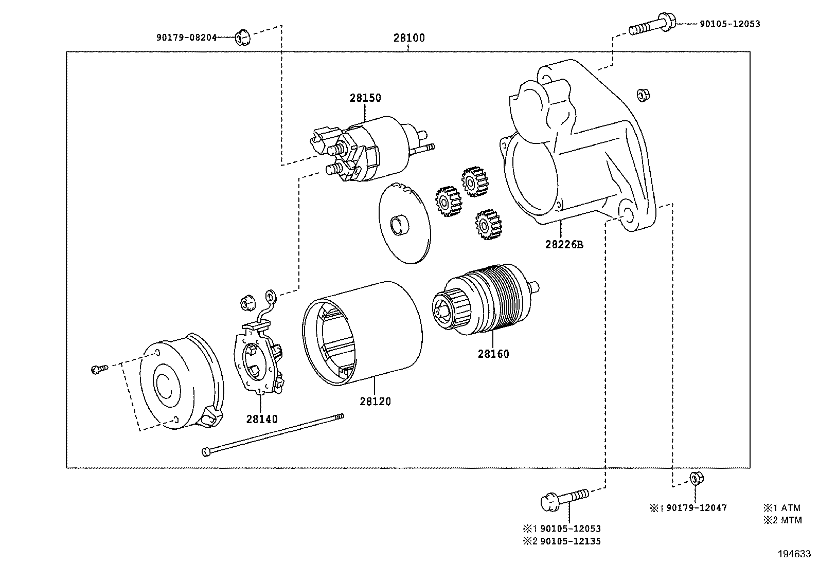 TOYOTA 28100-30051 - Стартер unicars.by