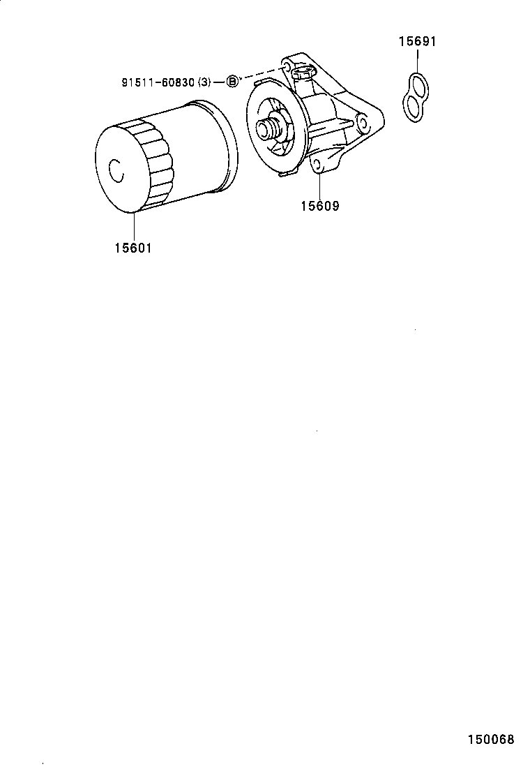 TOYOTA 9091503002 - Масляный фильтр unicars.by