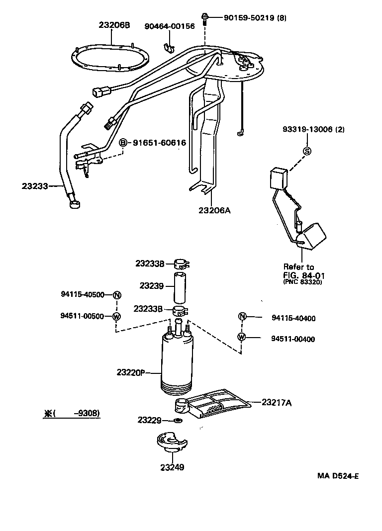 TOYOTA 23220-43070 - Топливный насос unicars.by