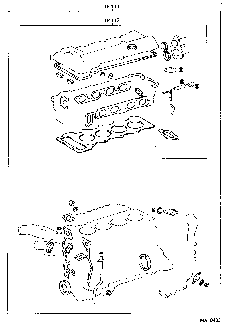 FORD 04111-76070 - GASKET KIT, ENGINE OVERHAUL unicars.by