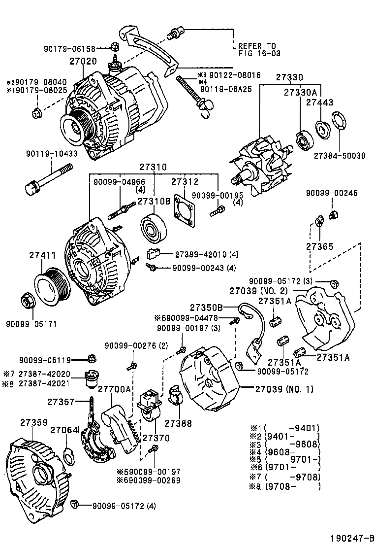 TOYOTA 27060-76040 - Генератор unicars.by