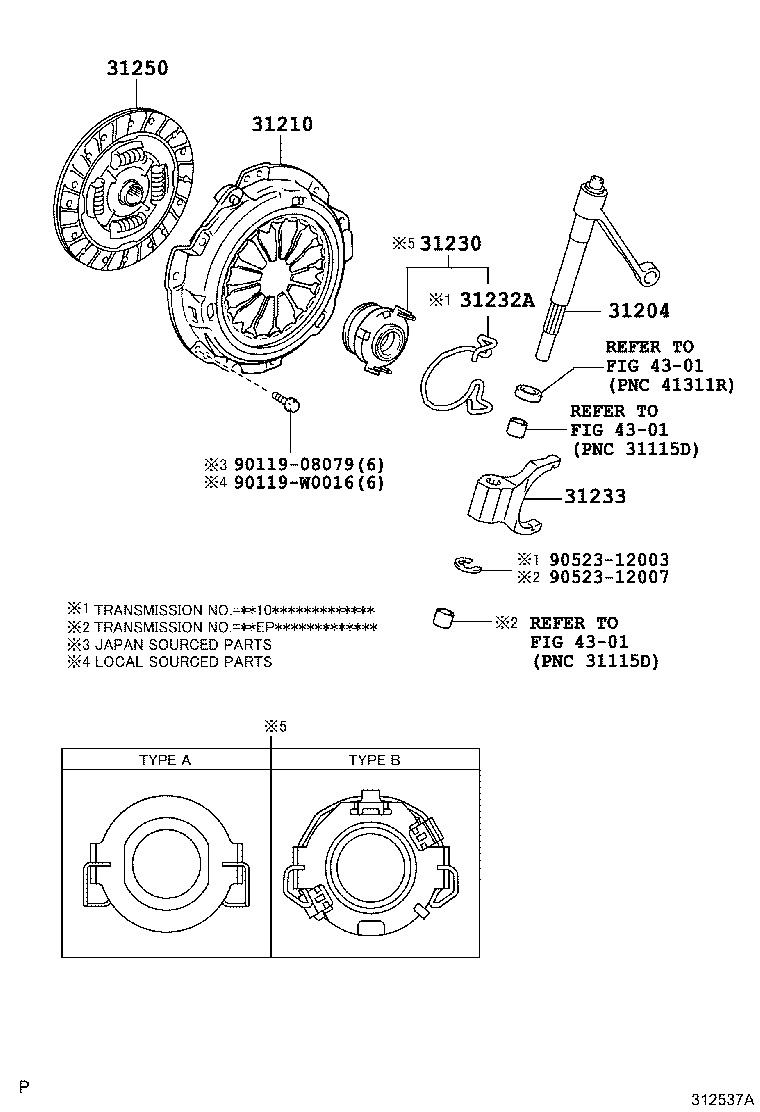 TOYOTA 31250-0D190 - Диск сцепления, фрикцион unicars.by