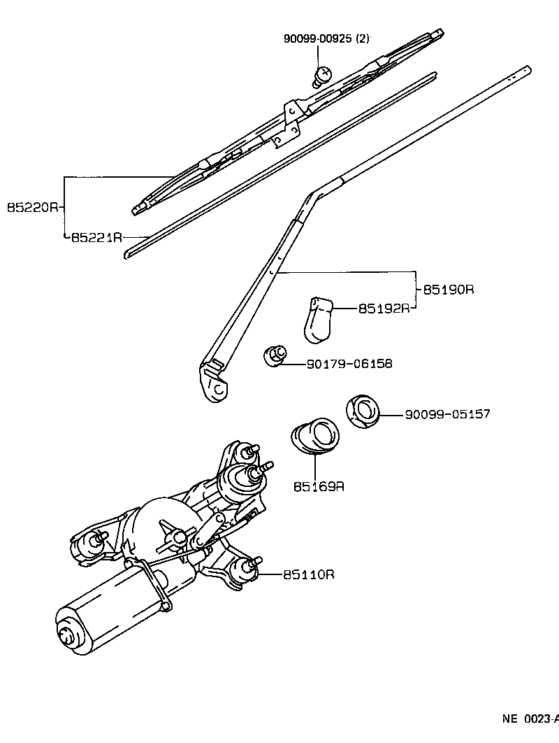 TOYOTA 8522016441 - Щетка стеклоочистителя unicars.by