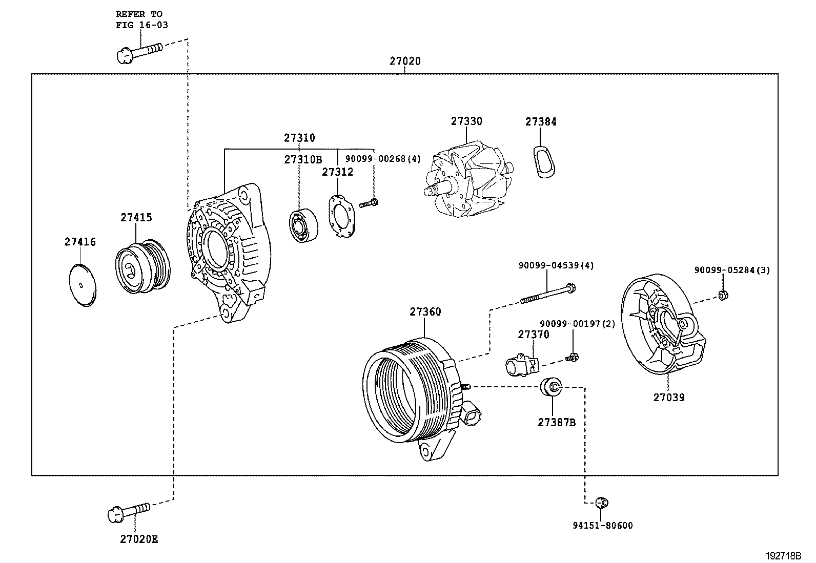 TOYOTA 27060-37011 - Генератор unicars.by