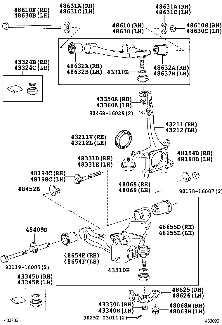 TOYOTA 48069 60050* - Рычаг подвески колеса unicars.by