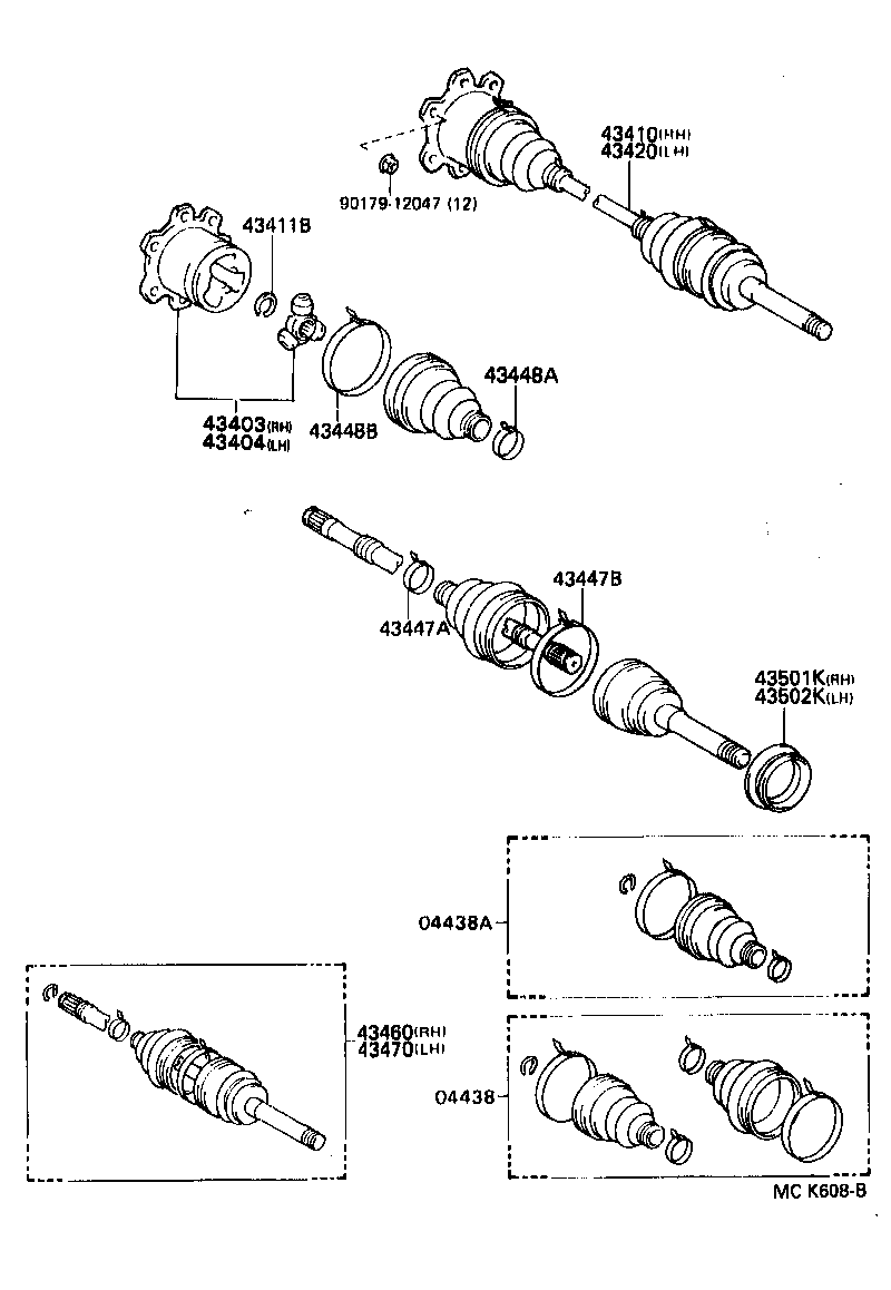 TOYOTA 04438-35021 - Пыльник, приводной вал unicars.by