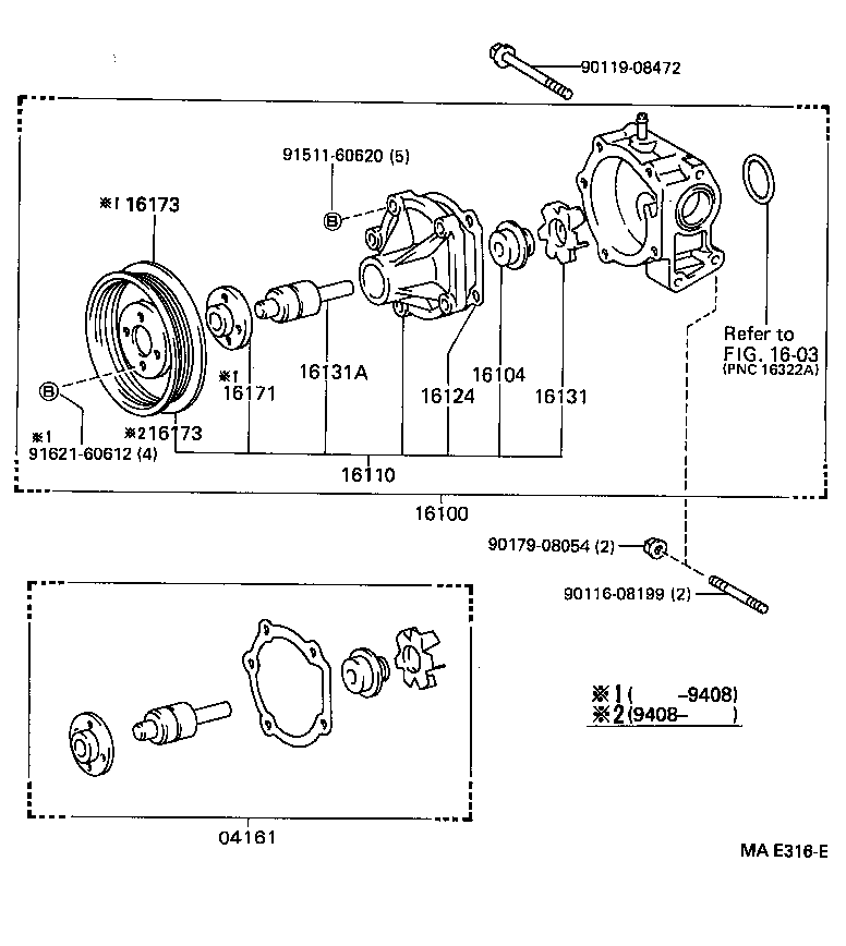 TOYOTA 16110-19106 - Водяной насос unicars.by