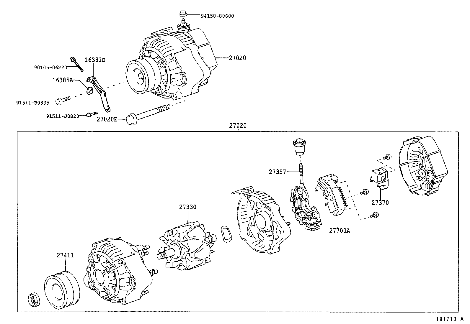 LEXUS 27060-67140 - Шкив генератора, муфта unicars.by