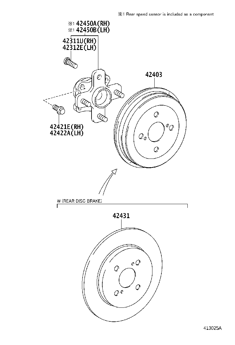 TOYOTA 42450-74010 - Комплект подшипника ступицы колеса unicars.by