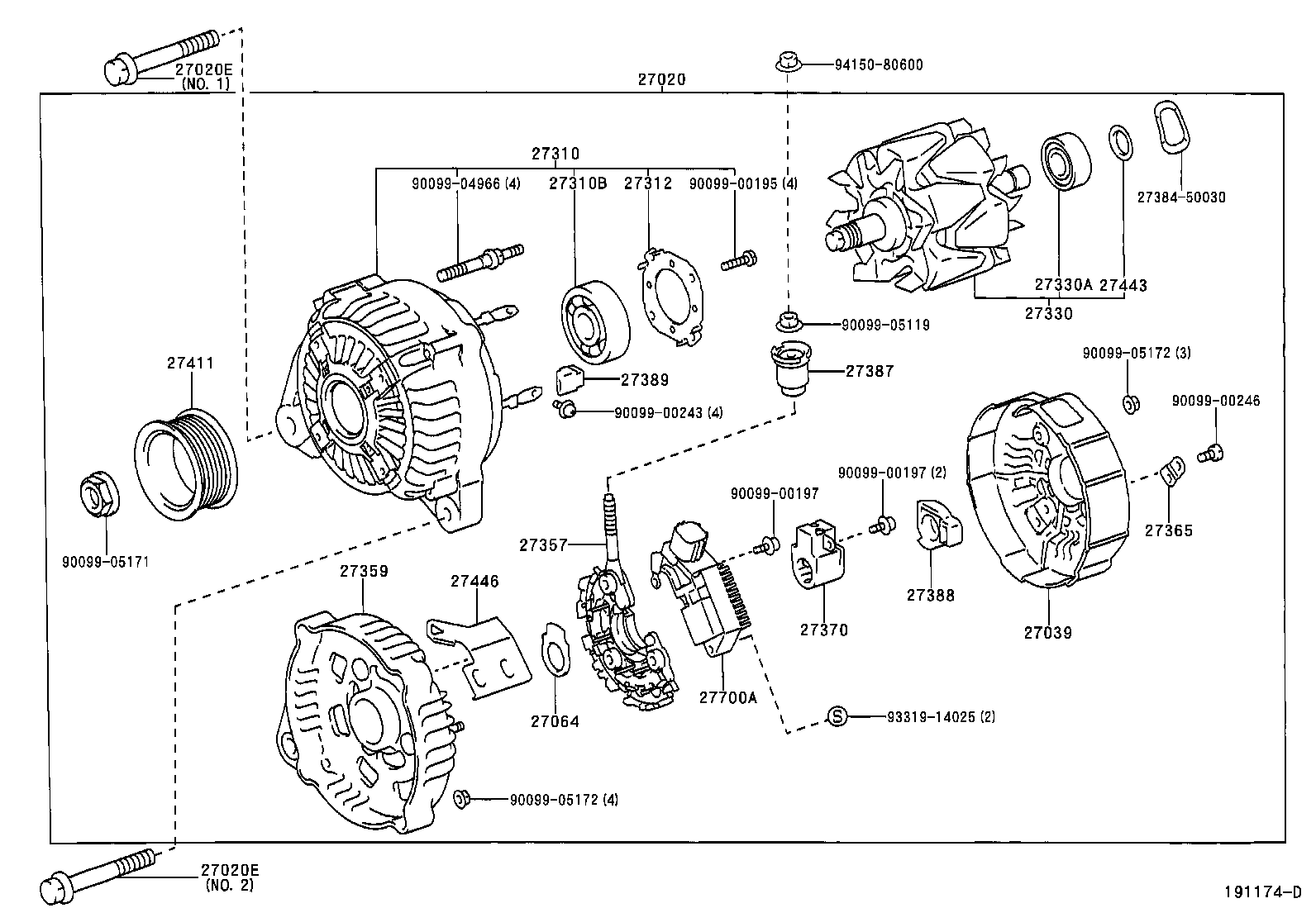 TOYOTA 2770027070 - Регулятор напряжения, генератор unicars.by