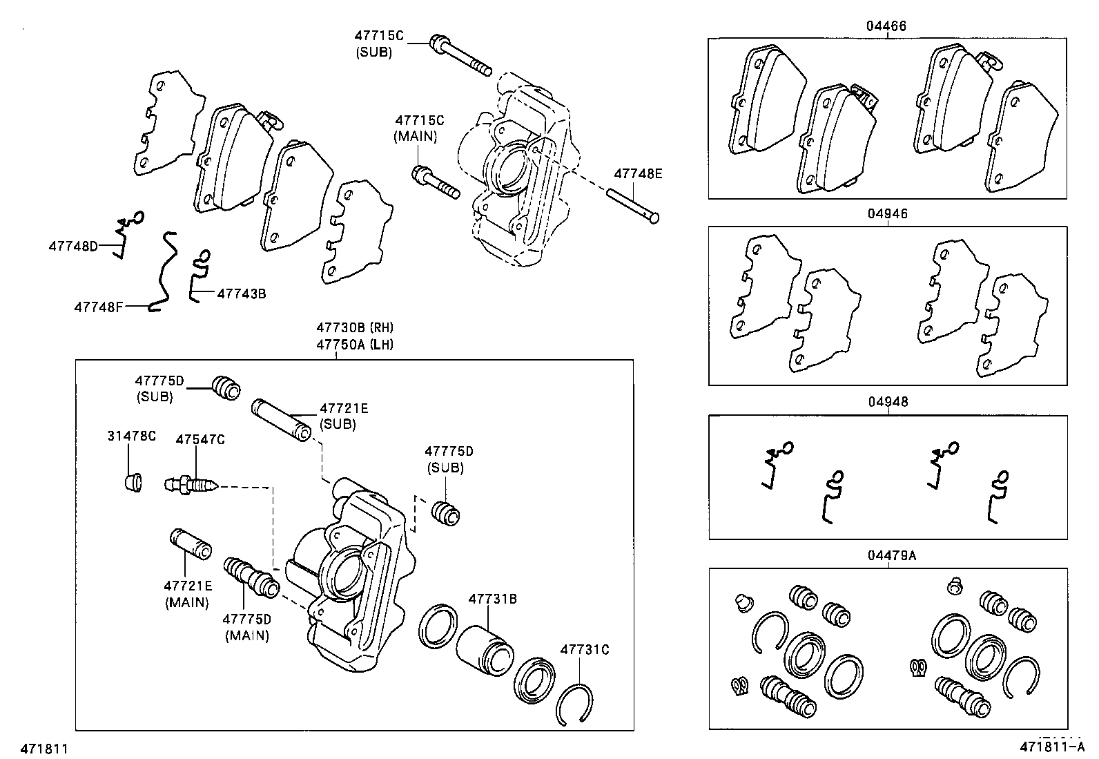 TOYOTA 4773052030 - Тормозной суппорт unicars.by