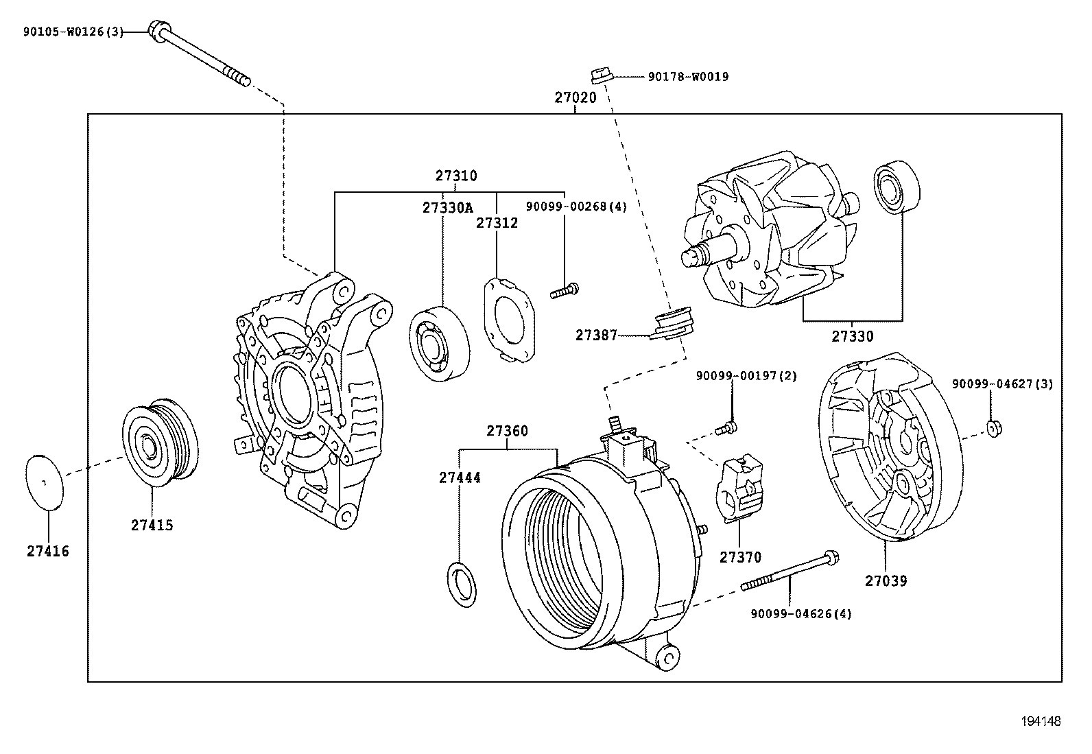 TOYOTA 270600R080 - Генератор unicars.by