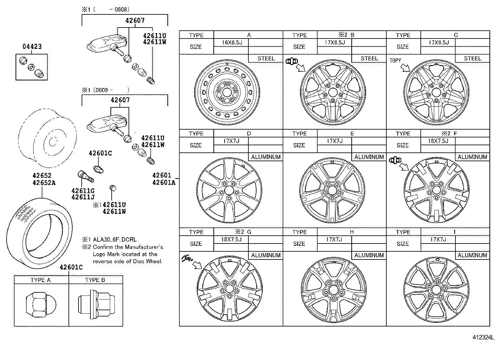 TOYOTA 42607-30010 - Ремонтный набор, клапан (Система контроля давления в шинах) unicars.by