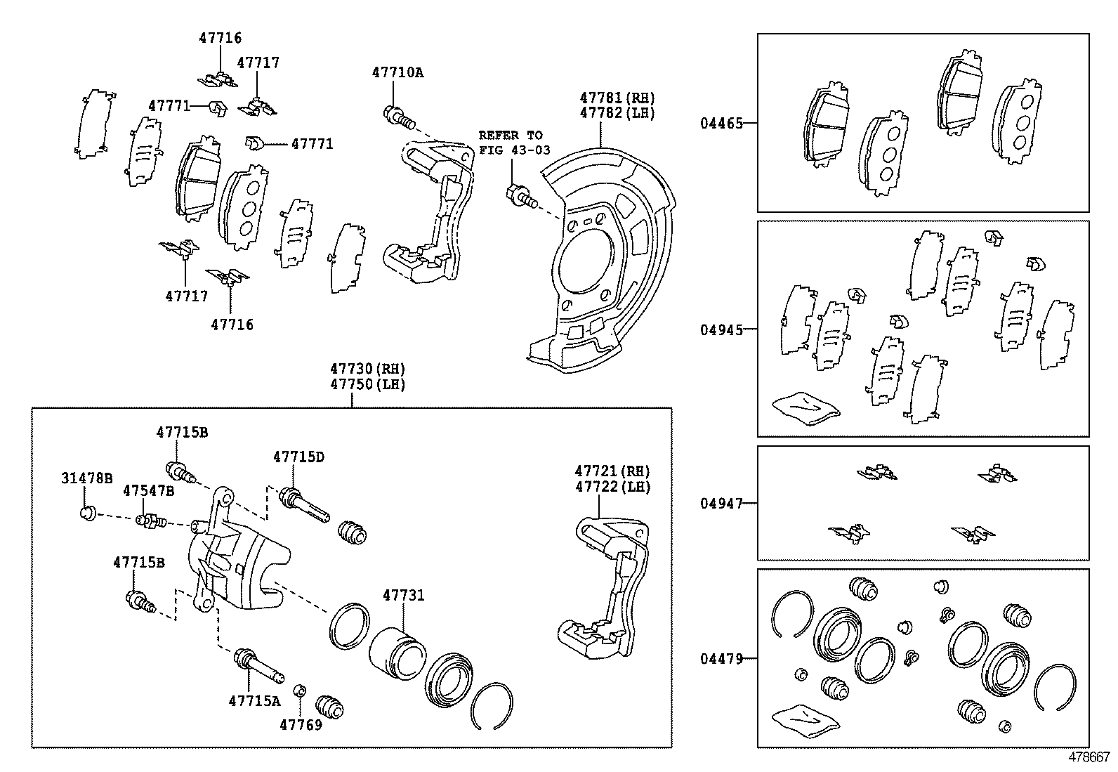 TOYOTA (FAW) 04465-42180 - Тормозные колодки, дисковые, комплект unicars.by