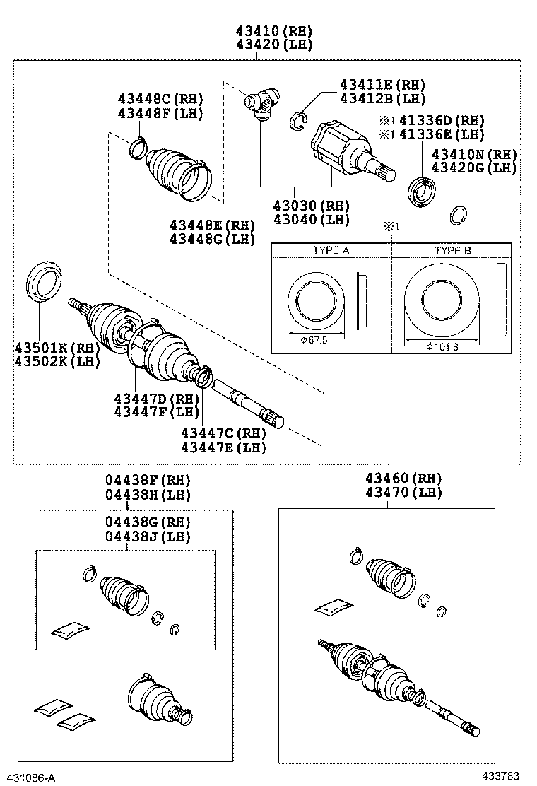 TOYOTA 044270K040 - Комплект пыльника, рулевое управление unicars.by