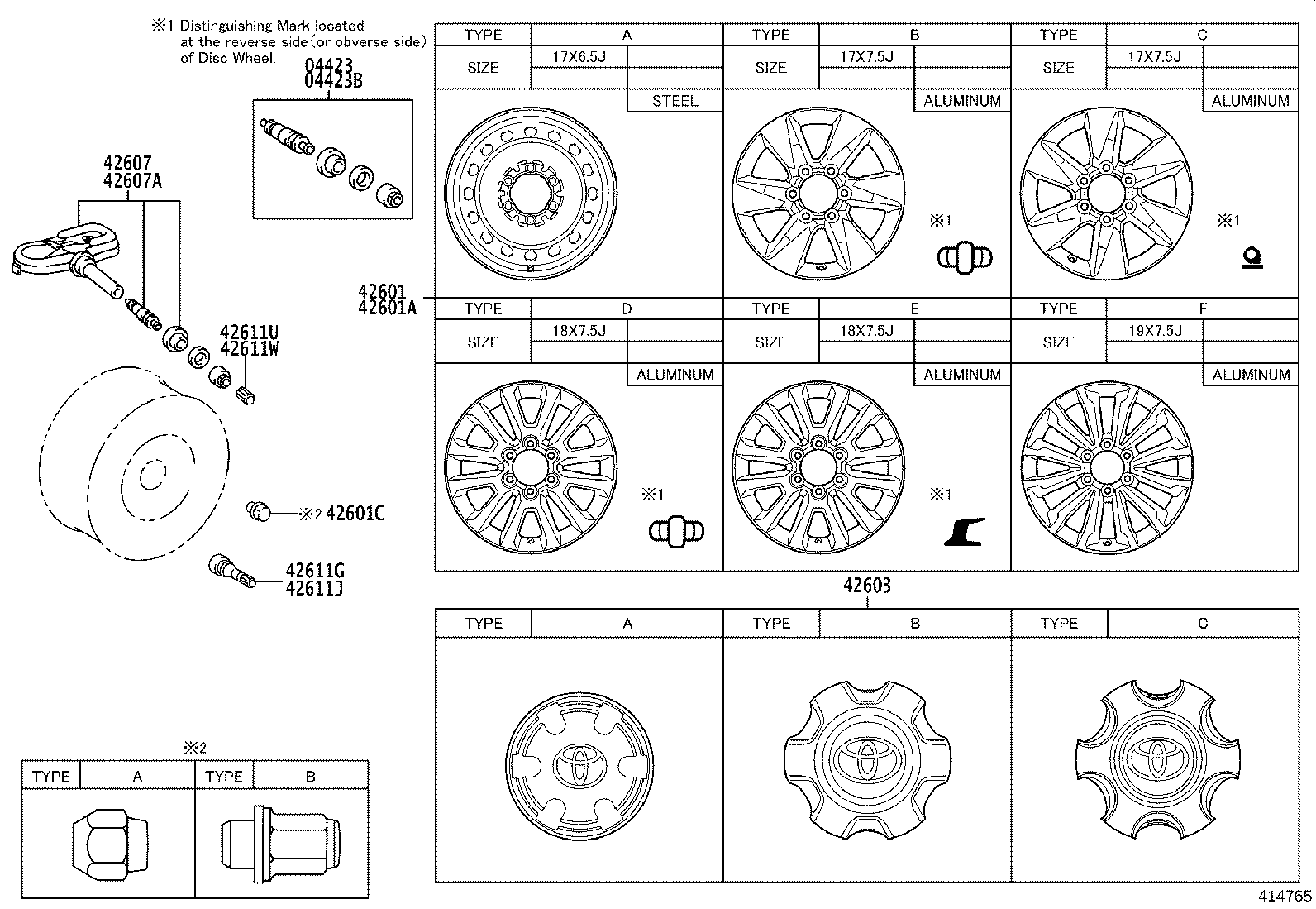 TOYOTA 42607-48020 - Датчик давления в шинах unicars.by