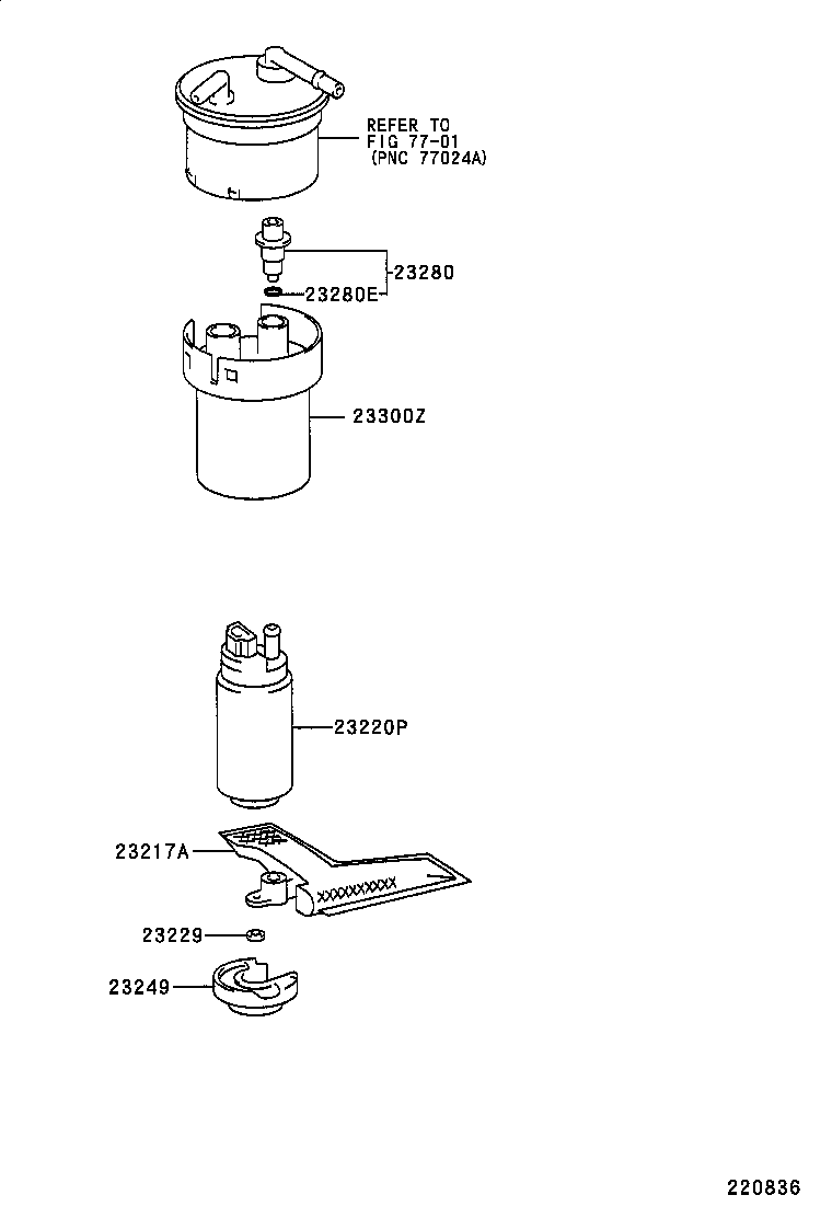 TOYOTA 23221 21030 - Топливный насос unicars.by