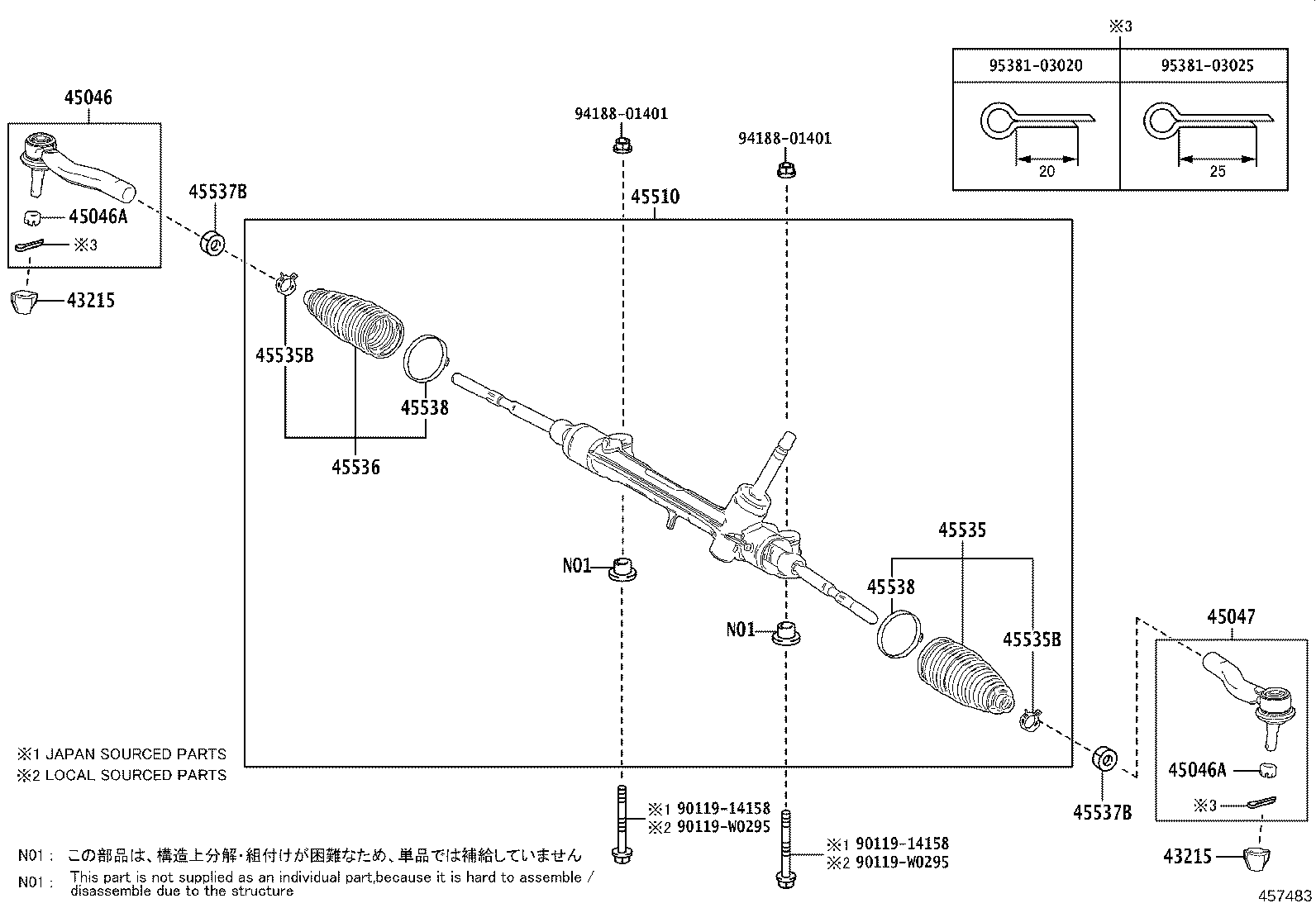 TOYOTA 45047F9010 - Наконечник рулевой тяги, шарнир unicars.by