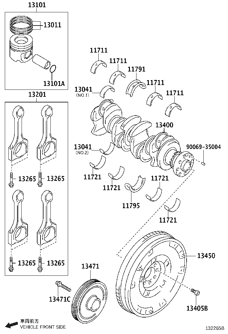 TOYOTA 13470WA010 - Шкив коленчатого вала unicars.by