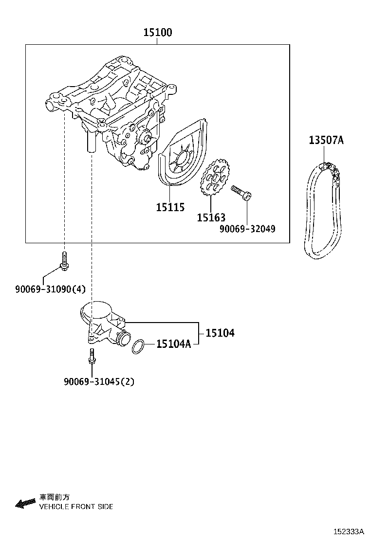 TOYOTA 15100-WA010 - Масляный насос unicars.by