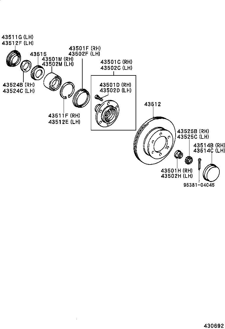 TOYOTA 90316-69001 - Комплект подшипника ступицы колеса unicars.by